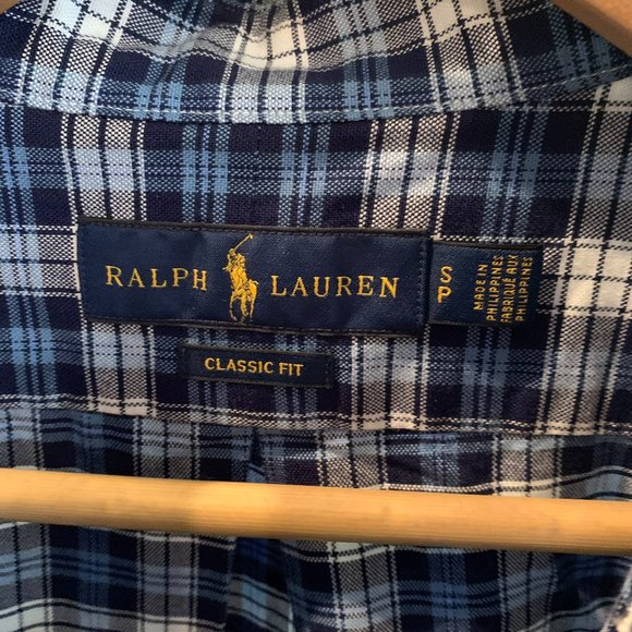 Ralph Lauren Classic Fit Long Sleeve Button Down Shirt Plaid Cotton Men SP - Picture 7 of 12